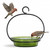 Mosaic Birds Cuban Hanging Bird Bath or Feeder Lime with House Finches
