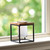 Classic Pablo Cube Black with Clear Glass and Candle on Windowsill