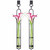 Florence Hanging Pendant Tube Vase with Wall Hook Duo with Flowers