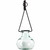 20" Small Gourd Glass Vase & Metal Hanger