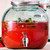 1.5 Gallon Authentic Glass Beverage Dispenser - 100% Recycled Glass with Fruit Punch