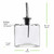Matic 8.5oz Recycled Glass Oil or Vinegar Bottle w/ Pour Spout - Clear Dimensions