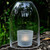 Marini Hurricane Wind Shield with Frosted Votive Holder in Woods