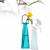 Hanging Propagation Vase, Pyramid Aqua with Flower
