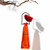 Hanging Propagation Vase, Pyramid Orange with Flower