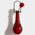 Hanging Propagation Vase, Drop Bottle, Red with Tulip