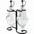 Amphora Double Oil & Vinegar Glass Cruet Set w/ Stand