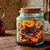 50 oz Authentic Jar Recycled Glass with Cork with Dried Berries, Figs, and Apricot Fruits on Dining Table