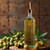 16.9 oz Tuscany Oil or Vinegar Bottle with Gold Spout with Olive Oil and Olives