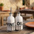 Prima Silver Oil & Vinegar Cruet Set, 8 oz White with Dinner Setting at Outdoor Cafe or Restaurant