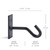 Small Metal Wall Hook Dimensions