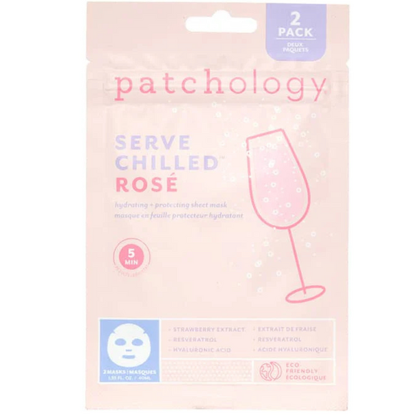 Patchology Serve Chilled Rose Sheet Masks  2-Pack