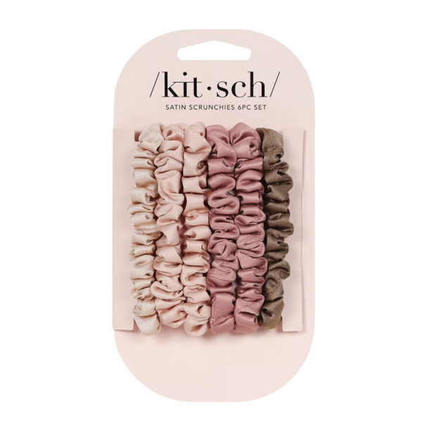 Kitsch Ultra Petite Satin Scrunchies (6 pc)