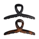 Kitsch Large Loop Claw Clips (2 pc) - Black & Tortoise