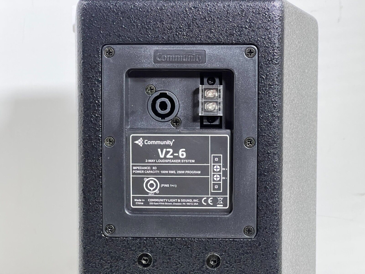 Community V2-6B 6.5" 2-Way 100W Black Passive Speaker W/Bracket #17492 ...