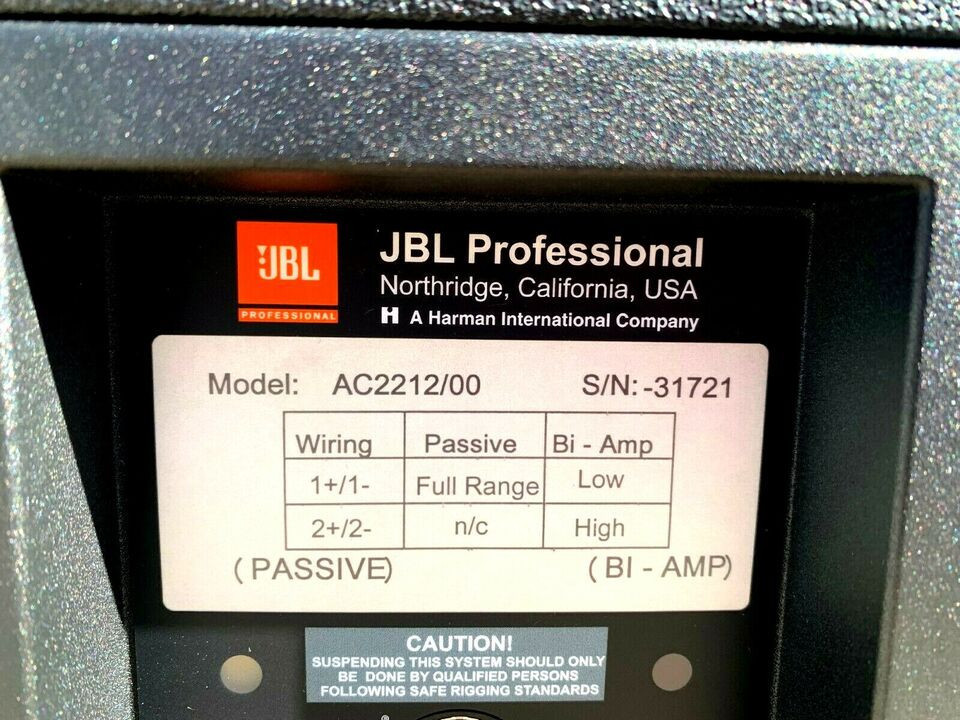 JBL ACC2212/00 2 Way 12