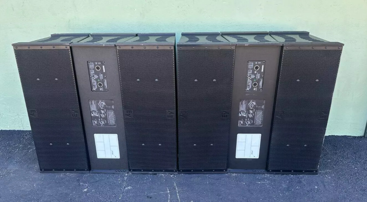 EV XLC 127DVX 3 WAY PASSIVE LINE ARRAY SPEAKERS (LOT OF SIX
