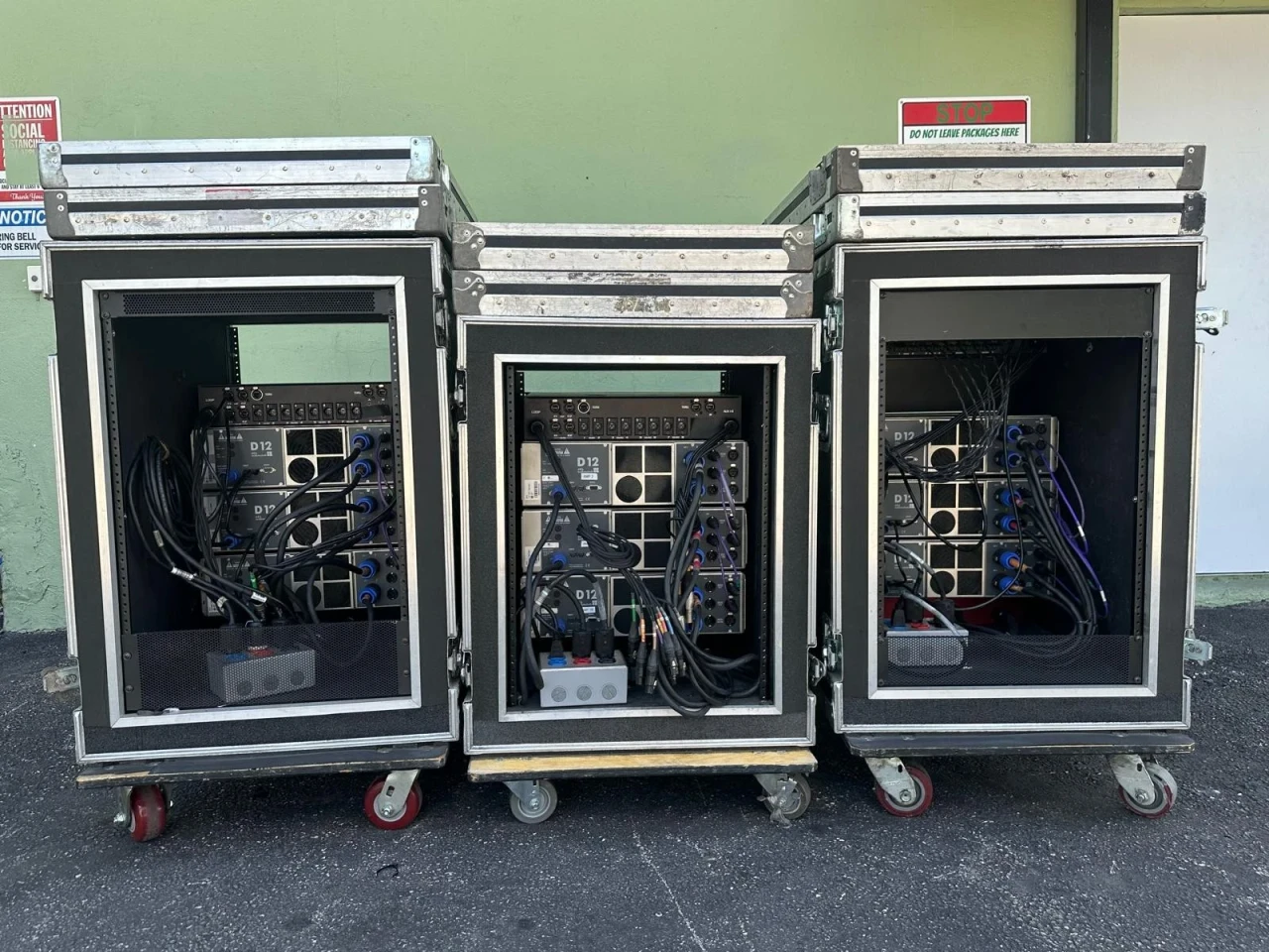 Distro Amp Rack D&B Audiotechnik D12 Power Amp Rack PackageW/3 D12,Distro,Cables -456 ...