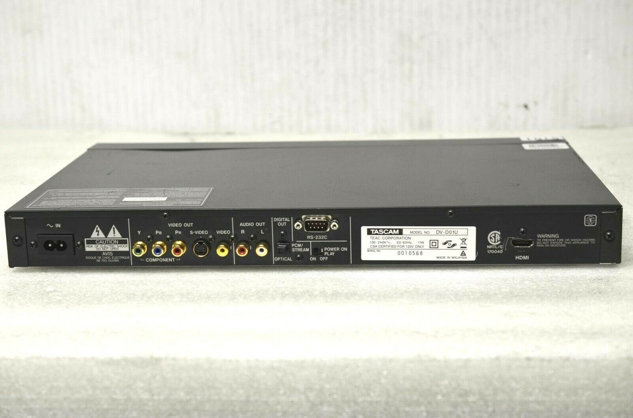 Tascam Audio Video DV-Do1U Player (One) - True Heart Sound