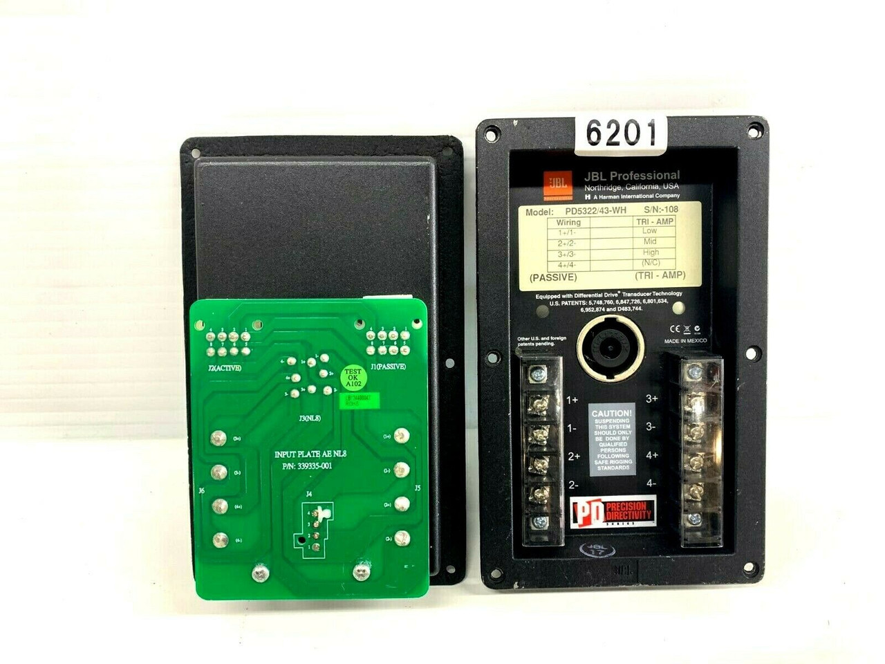 JBL Speaker PD5322/43-WH Cabinet Back Plate -6201 (One) - True
