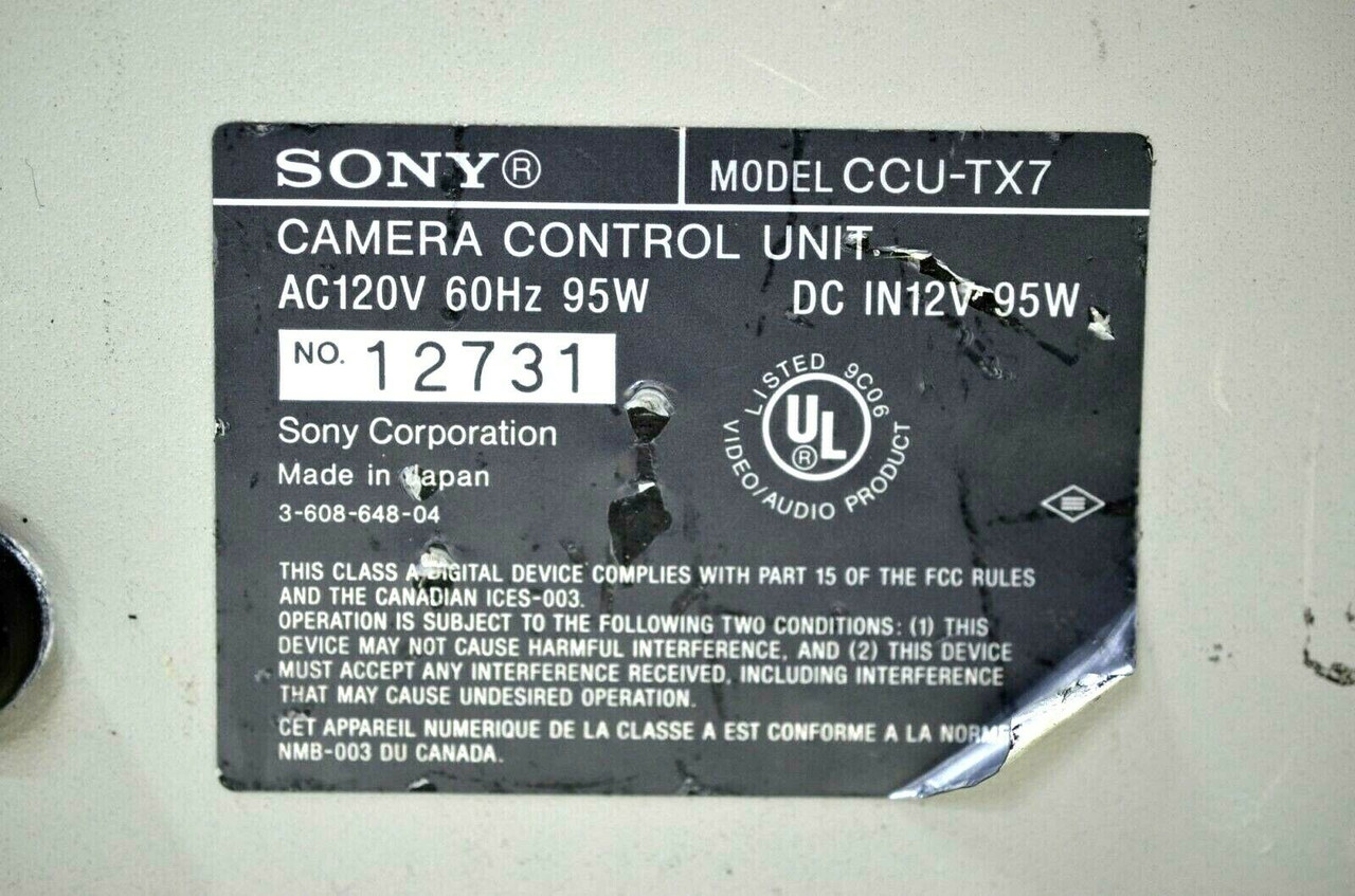 Sony Camera CCCU-TX7 Control Unit -6323 -6325 (One)