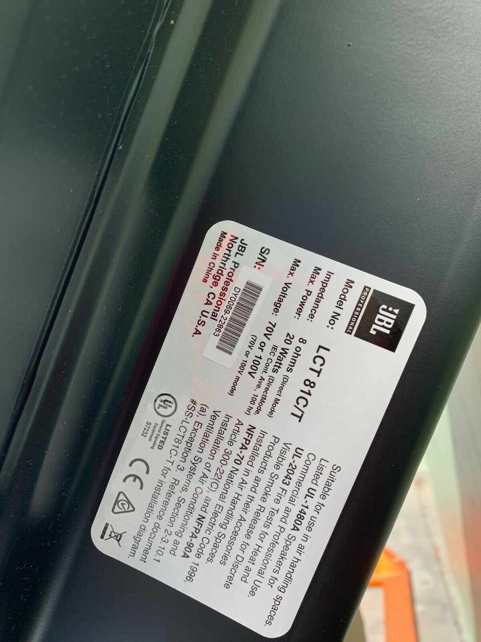 JBL LCT 81C/T Commercial Drop Ceiling Tile Speakers (Pair) True Heart Sound