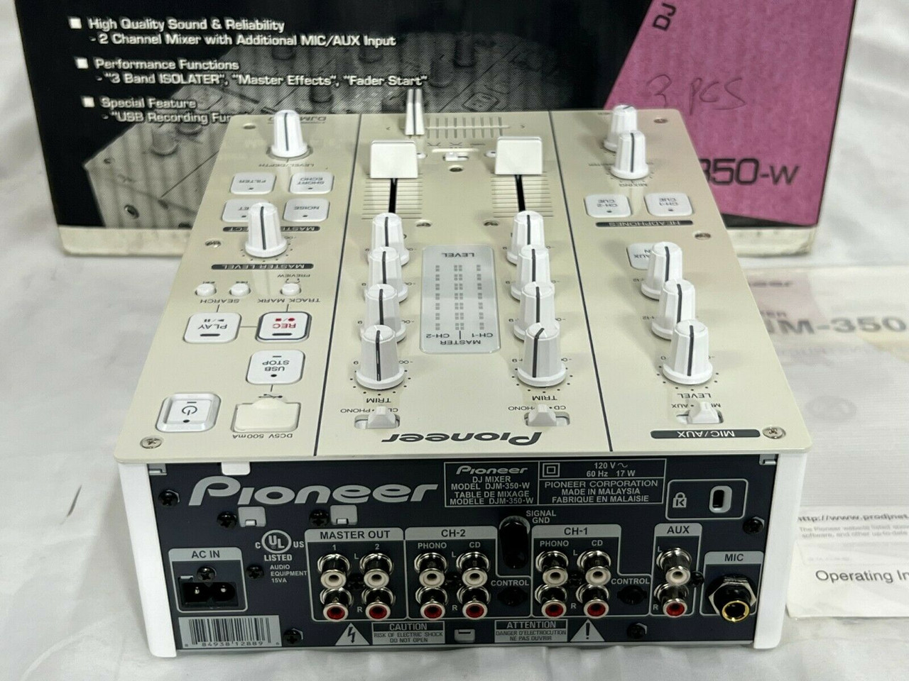 Pioneer 2CH DJM-350-W Effects Mixer (One) -2704 - True Heart Sound