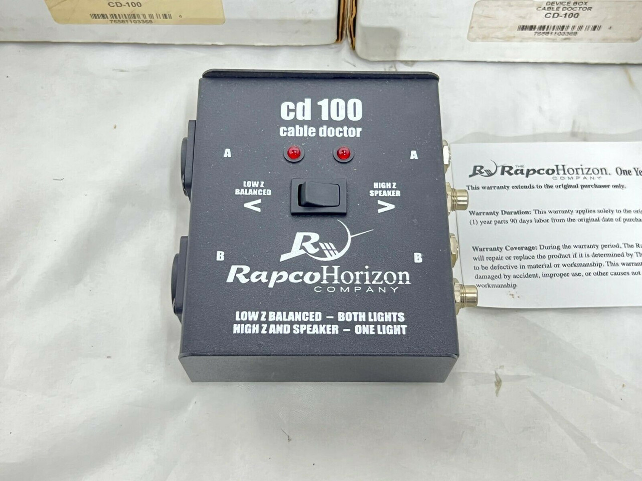 Rapco Horizon CD-100 Device Box Cable Doctor (One) -2717-2720