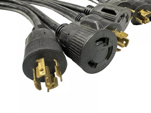 Parkworld 61278 AC Adapter Cord NEMA L21-20P to L6-30R 1 FT -4148 (One)