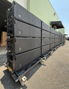 (12) DAS Event 210A Dual 10-Inch Powered Line Array Speaker W/ Covers/ Rain hood (12) DAS Event 210A Dual 10-Inch Powered Line Array Speaker W/ Covers/ Rain hood