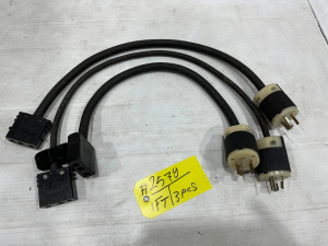 1FT Stage Pin 12AWG 3-Conductor Cable -2579 (LOT OF 3) 1FT Stage Pin 12AWG 3-Conductor Cable -2579 (LOT OF 3)