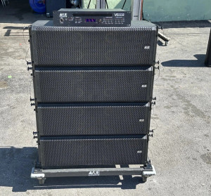 (4) VUE audiotechnik al-8 Compact Line Array W/ 1 Vue V6 Systems Engine Amp