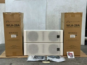 (4) Wharfedale Pro WLA-28A Dual 8" Active Line Array Speaker (WHITE)#6198