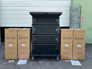 (4) Wharfedale Pro WLA-28x 2x8" Passive Line Array Speaker #7016