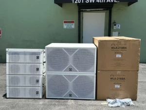 (4) Wharfedale Pro WLA-28A 8" Line Array W/ (2) WLA-218BA SUB PKG #7018