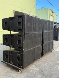 JBL VERTEC 4880 DUAL 18" Sub Line Array Element W/Cart (LOT OF 3)