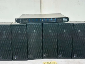 (8) Meyer Sound UP-4XP Speaker W/Phoenix 5pin (1) MPS-488HPp Power Supply #47