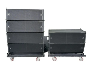 JBL VTX A12W Dual 12-inch Line Array Loudspeaker W/ Dolly & Covers (Lot Of  6)