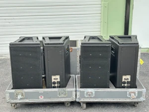 (2) EAW KF300isR 3-Way 12" Professional PA Speakers W/ Road Case#130