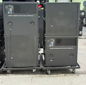 Meyer Sound 900-LFC 18'' Powered Subwoofer W/ Cart and cover (LOT OF 6)