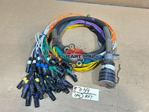 Whirlwind FM-58-0-XLW4IRP010SS 58 Channel XLRM to W4 Fanout 10FT Cable #5159