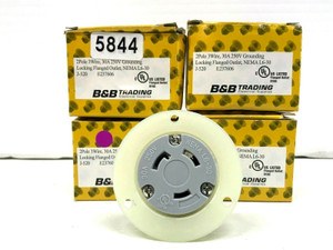 B&B Trading Grounding Flanged L6-30 2P-3W Outlet -5844 (One)