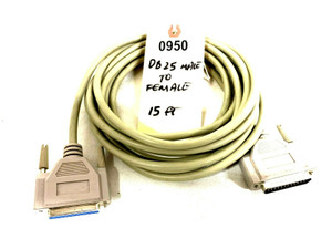 Unbranded DB25 Male To Female 15' Cable -0950 (One) Unbranded DB25 Male To Female 15' Cable -0950 (One)