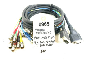 Extron Electronics 6' 4x BNC Female to BNC Male Cable -0965 (One) Extron Electronics 6' 4x BNC Female to BNC Male Cable -0965 (One)