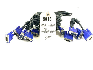 Unbranded 5' VGA Male to Male Cable -9013 (One) Unbranded 5' VGA Male to Male Cable -9013 (One)