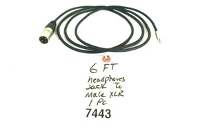 Neutrik 3 pin Male Xlr 6' Stereo Jack Xlr Cable -7443 (One) Neutrik 3 pin Male Xlr 6' Stereo Jack Xlr Cable -7443 (One)
