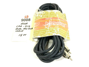 Hosa Dual 15' CRA-515 RCA Cable -9008 (One) Hosa Dual 15' CRA-515 RCA Cable -9008 (One)