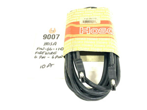 Hosa 6 Pin to 6 Pin 10' Fire Wire Cable -9007 (One) Hosa 6 Pin to 6 Pin 10' Fire Wire Cable -9007 (One)