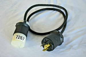 Hubbell Male to Female 20A 125V 4' Power Cable -7267 (One) Hubbell Male to Female 20A 125V 4' Power Cable -7267 (One)