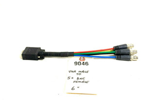 Unbranded VGA Male to 5 BNC 6' Female BNC Cable -9046 (One) Unbranded VGA Male to 5 BNC 6' Female BNC Cable -9046 (One)